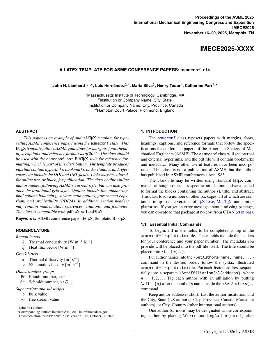 ASME conference paper template — compiled original page 1
