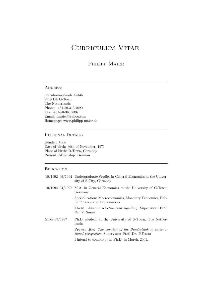 Cv — compiled original page 1