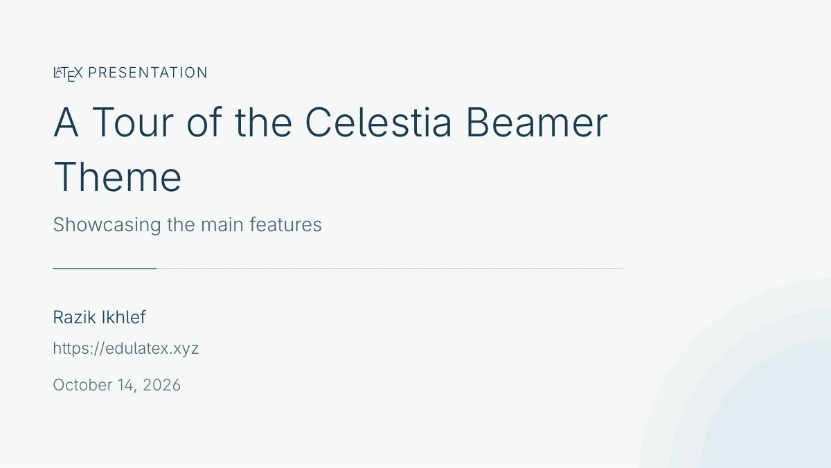 beamerthemeCelestia — compiled original page 1