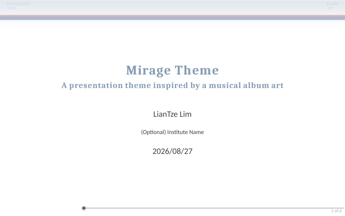 BeamerTheme-mirage — compiled original page 1