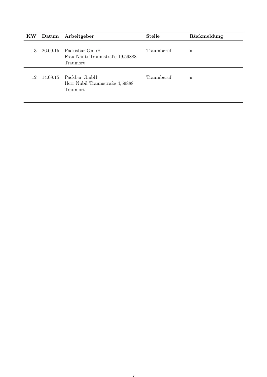 Bewerbung — compiled original page 1