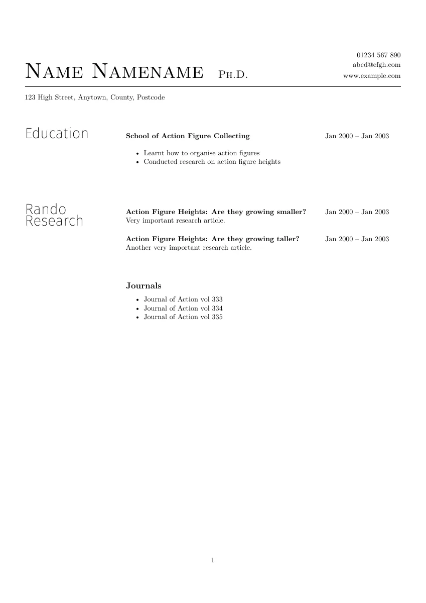Curriculum-vitae — compiled original page 1