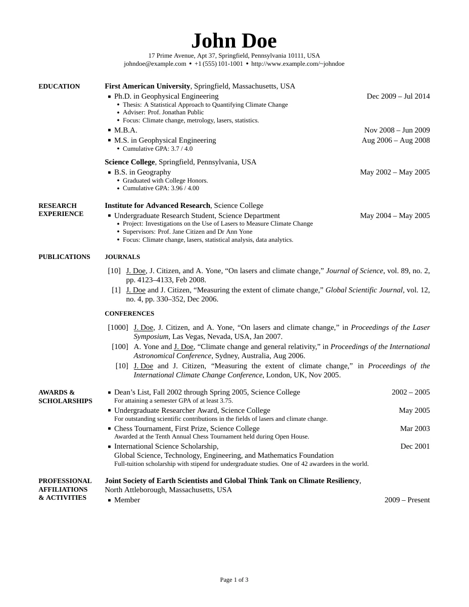 Simple-resume-cv — compiled original page 1
